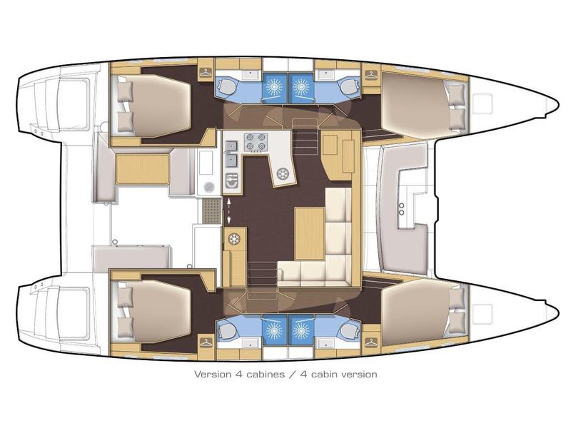 Book yachts online - catamaran - Lagoon 450 F (2019) ANJA equipped with generator, A/C (saloon+cabins), water maker, washer/dryer, dishwasher, microwave oven - ANJA I - rent