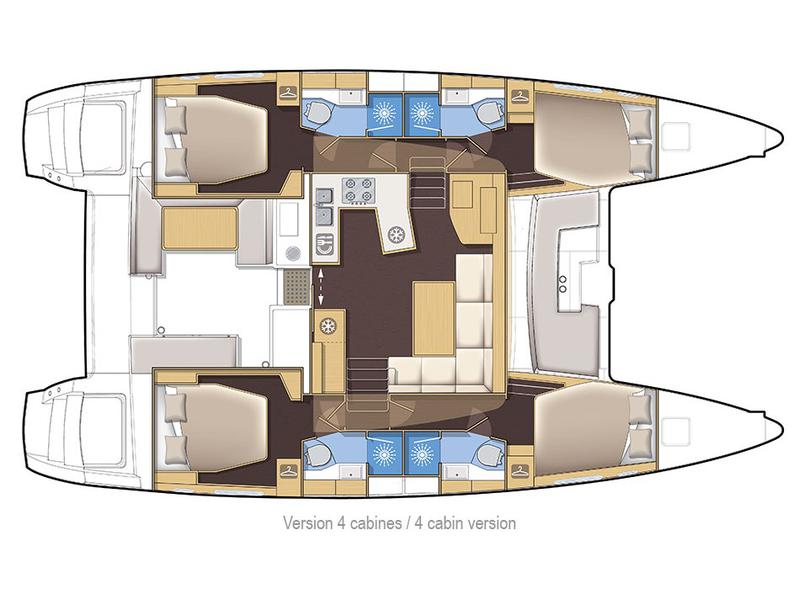 Book yachts online - catamaran - Lagoon 450 F (2016)equipped with generator, A/C (saloon+cabins), ice maker, dishwasher,water maker, microwave oven,  2 S.U.P., underwater lights, bow thruster - PRINCESS IVA - rent