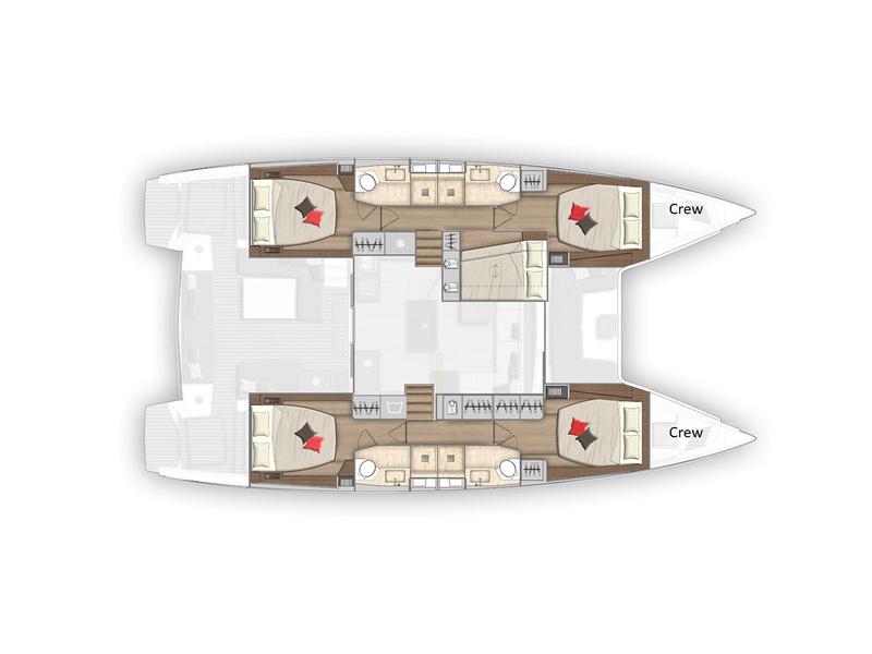 Book yachts online - catamaran - Lagoon 50 LUX (2020) equipped with airconditioning (saloon + cabins), generator, watermaker, ice maker, dishwasher, washer/dryer, JOBE infinity sea scooter, 2 SUP, snorkel sets, water-ski, kneeboard - PRINCESS KISS - rent