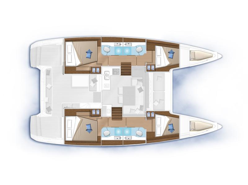 Book yachts online - catamaran - Lagoon 40 (2020) equipped with a/c (salon), generator - SAILOR MOON - rent