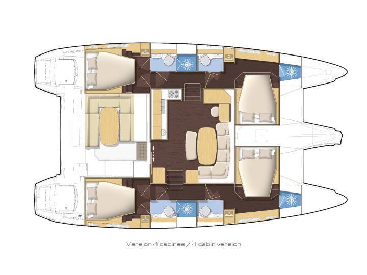 Book yachts online - catamaran - LAGOON 421 - MARGALANTE 6a BI-3-6-15  - Num. Registro 0524/2020 - rent