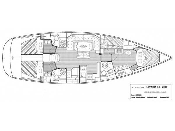 Book yachts online - sailboat - Bavaria 50-4 CBS Cruiser - Fare Niente - rent