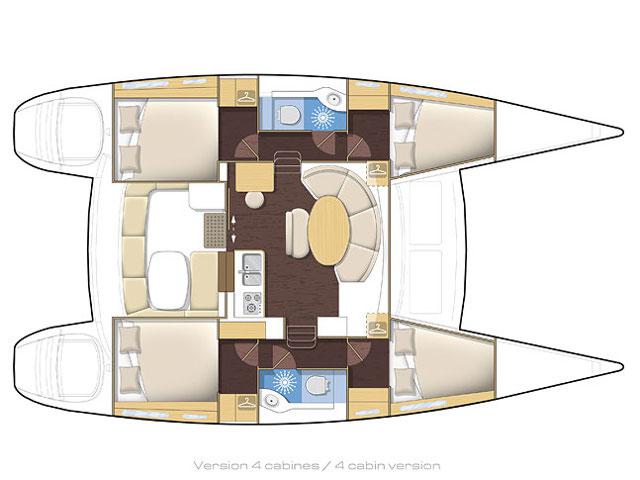 Book yachts online - catamaran - Lagoon 380 - Lagoon380Sun - rent