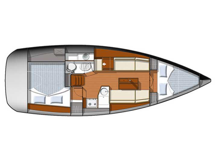 Book yachts online - sailboat - Sun Odyssey 33i - NENA - rent