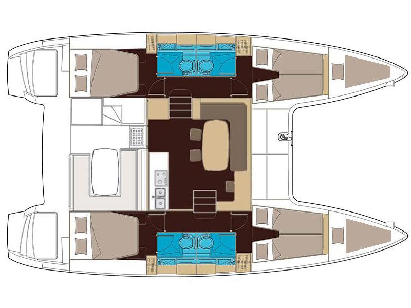 Book yachts online - catamaran - Lagoon 400S2 - FOOTPRINTS - rent