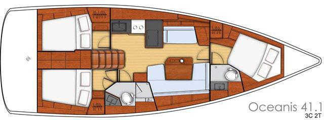 Book yachts online - sailboat - Oceanis 41.1 - DIAMANTI - rent