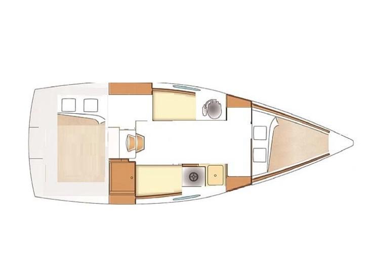 Book yachts online - sailboat - Beneteau 25 Platu - Athos - rent