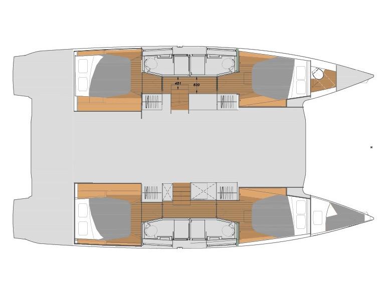 Book yachts online - catamaran - Fountaine Pajot Elba 45 - Kon-tiki - rent