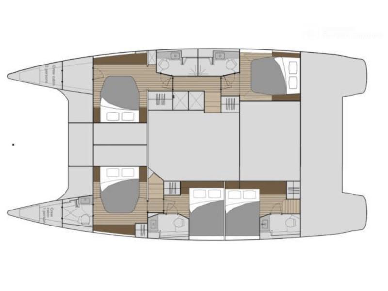 Book yachts online - catamaran - Saba 50 -  5 cabin version - Sea Energy V - rent