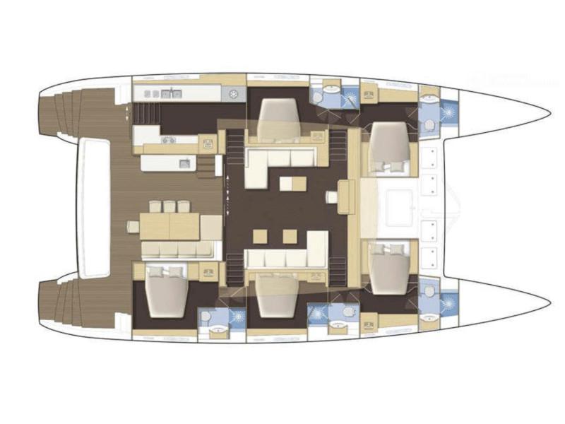 Book yachts online - catamaran - Lagoon 62 - 5 cabin version - Selene - rent