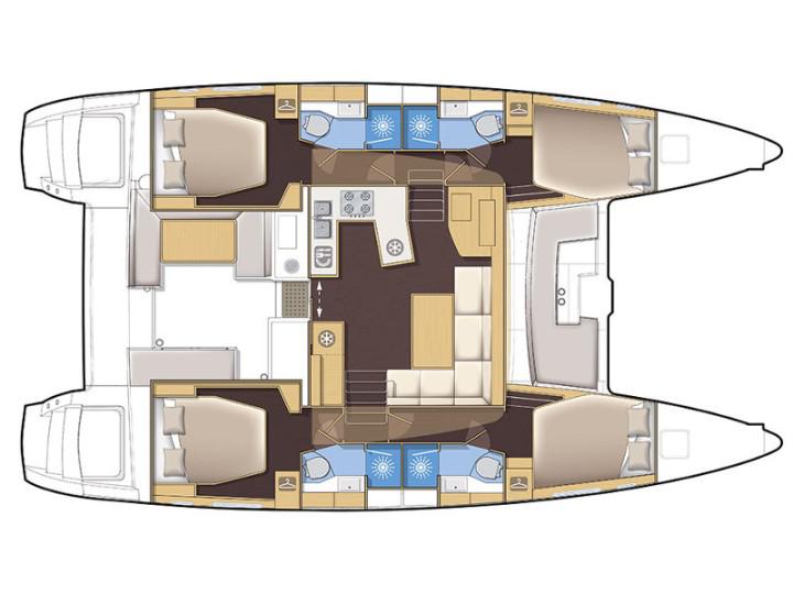Book yachts online - catamaran - Lagoon 450 F - Kon Tiki ( A/C , generator , watermaker ) - rent