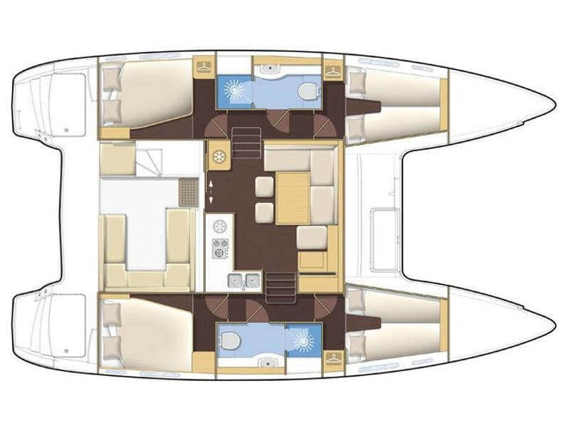 Book yachts online - catamaran - Lagoon 400 S2 - Luna Lu - rent