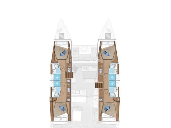 Book yachts online - catamaran - Lagoon 46 - Golden Star - rent