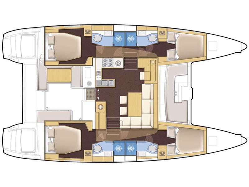 Book yachts online - catamaran - Lagoon 450 - Nova Star - rent