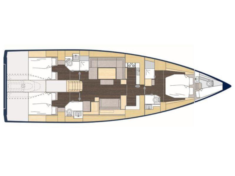 Book yachts online - sailboat - Bavaria Cruiser 57 - Be luxe - rent