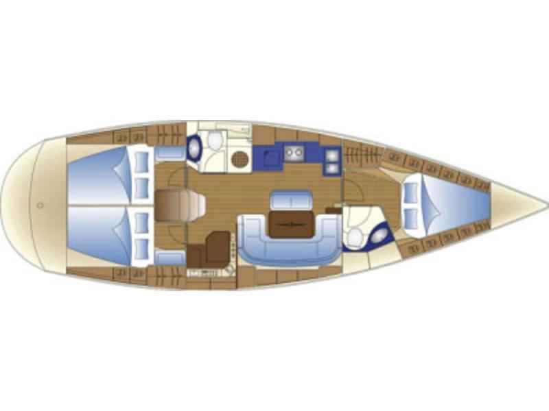 Book yachts online - sailboat - Bavaria 42 Cruiser - LUPA - rent