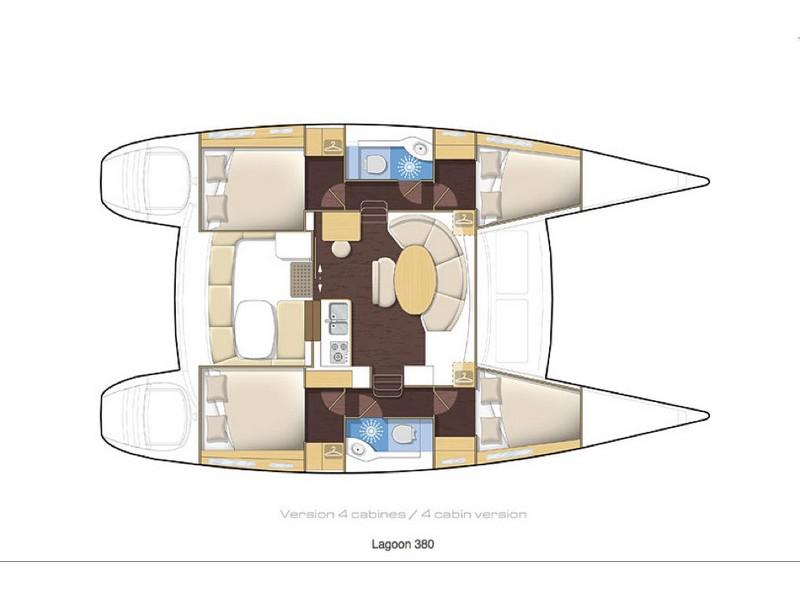 Book yachts online - catamaran - Lagoon 380 - Chrysa - rent
