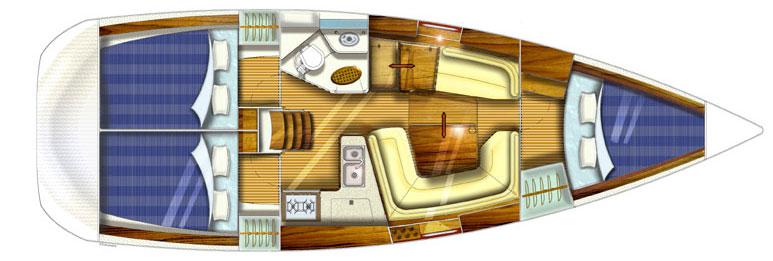 Book yachts online - sailboat - Jeanneau Sun Odyssey 35 - Mastef - rent
