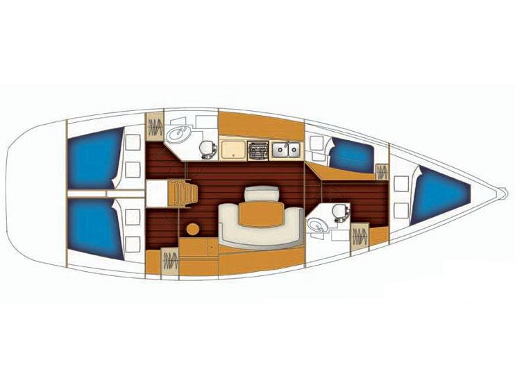 Book yachts online - sailboat - Cyclades 43.4 - C43-08-A - rent