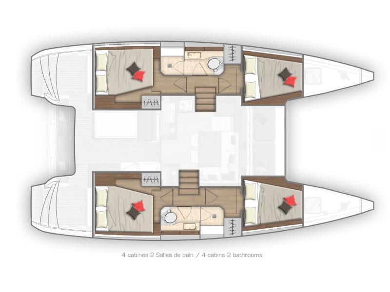 Book yachts online - catamaran - Lagoon 40 - 4Cab/2Hd - K-35 - rent