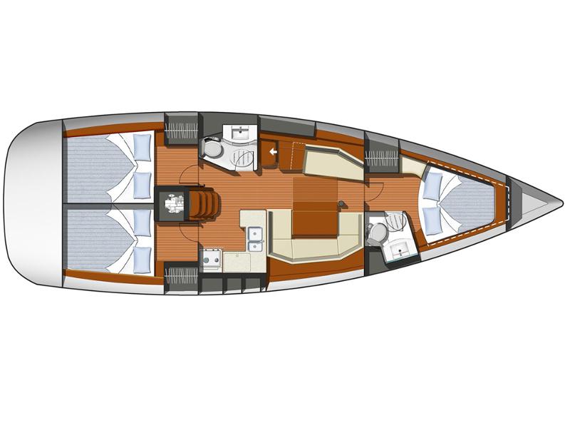 Book yachts online - sailboat - Sun Odyssey 42 i - ARETTE - rent