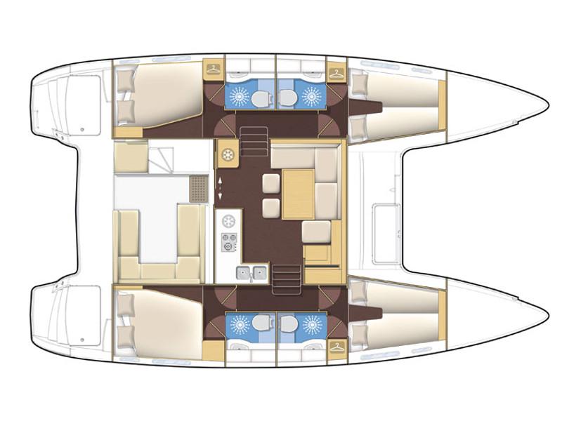 Book yachts online - catamaran - Lagoon 400 S2 12 - VASILIKI - rent