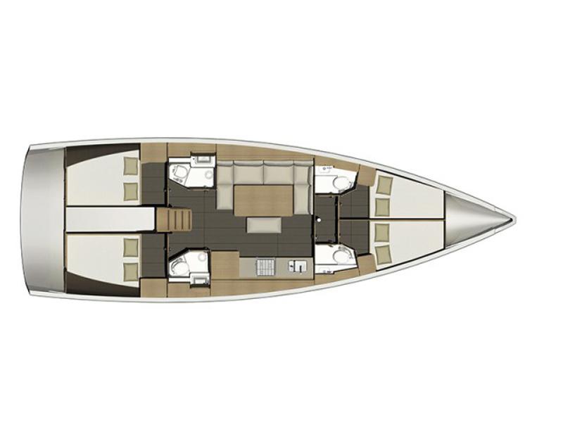 Book yachts online - sailboat - Dufour 460 Grand Large - NOSTROMO (aircondition, generator, blue hull) - rent