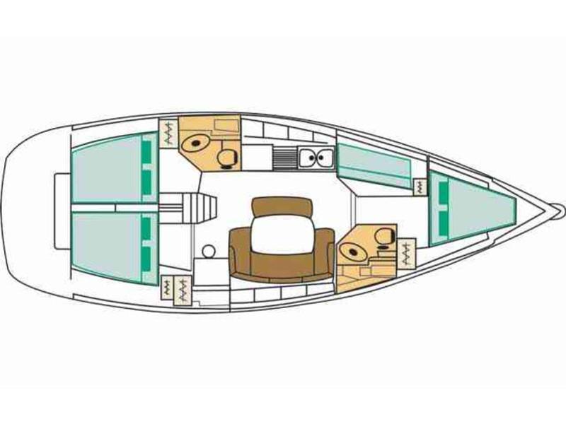 Book yachts online - sailboat - Cyclades 43.4 - Too Lucky - rent