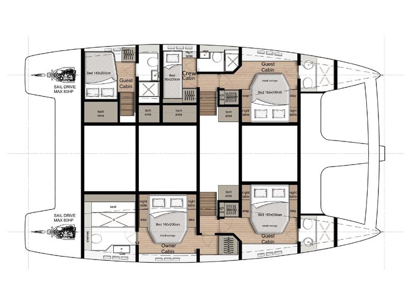 Book yachts online - catamaran - Sunreef 50 - SOLITAIRE - rent