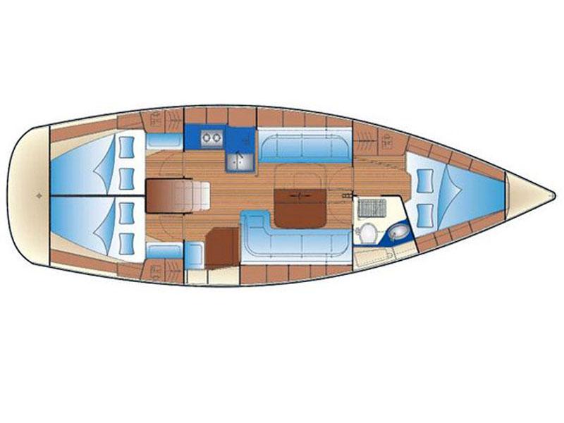 Book yachts online - sailboat - Bavaria Cruiser 37 - Las Cevenas - rent