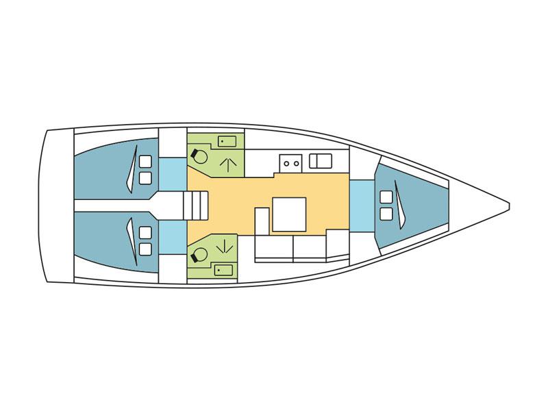 Book yachts online - sailboat - Dufour 382 Grand Large - Seneque - rent