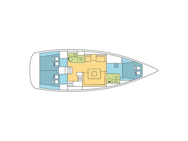 Book yachts online - sailboat - Sun Odyssey 439 - Lady Linda - rent