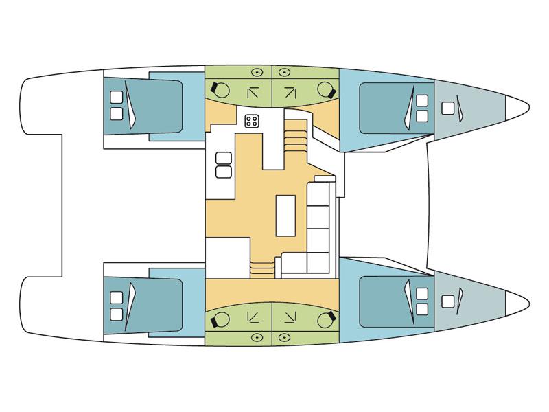 Book yachts online - catamaran - Helia 44 - No Shoes - rent