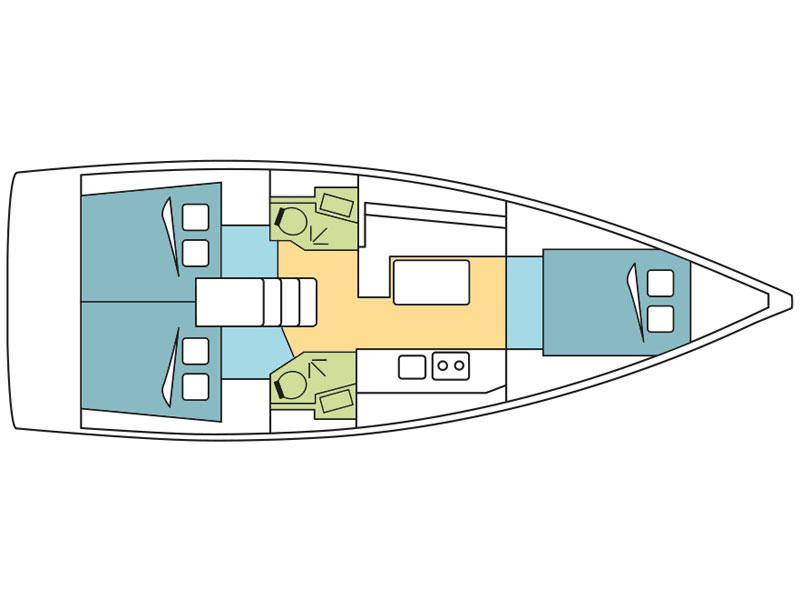 Book yachts online - sailboat - Oceanis 38.1 - Paganini - rent