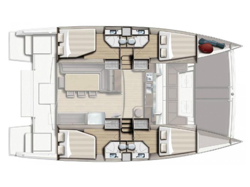 Book yachts online - catamaran - Bali 4.3 - Eleni / A/C, WM, generator, solar panels &amp; electric WC - rent