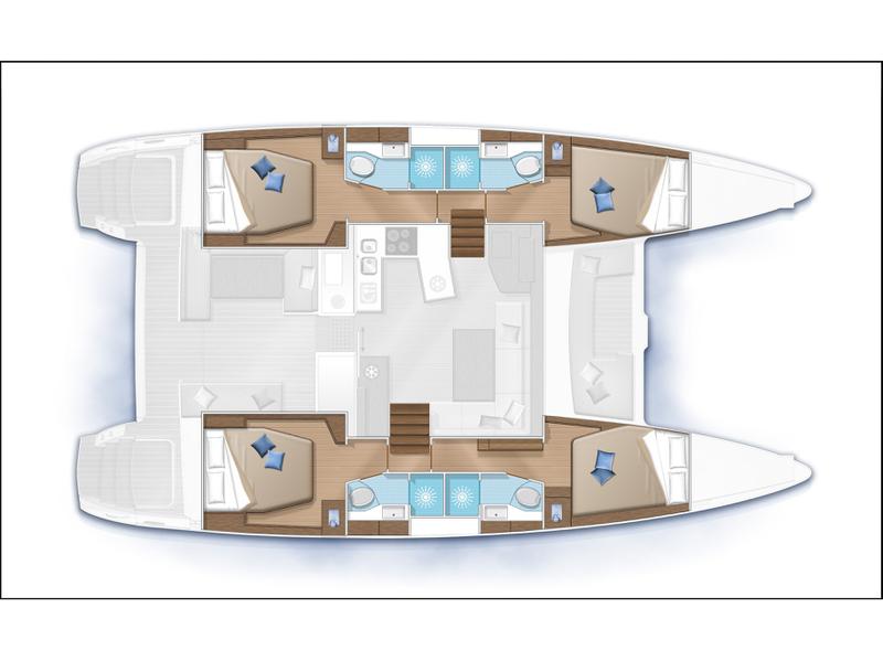 Book yachts online - catamaran - Lagoon 450F - Lipopette - rent