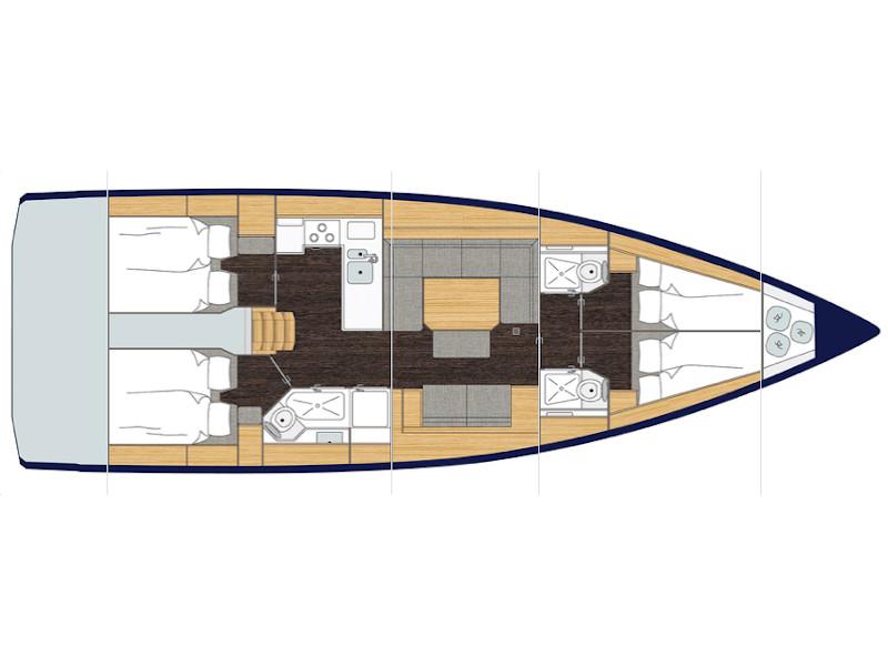 Book yachts online - sailboat - Bavaria C45 - Red Horizon - rent