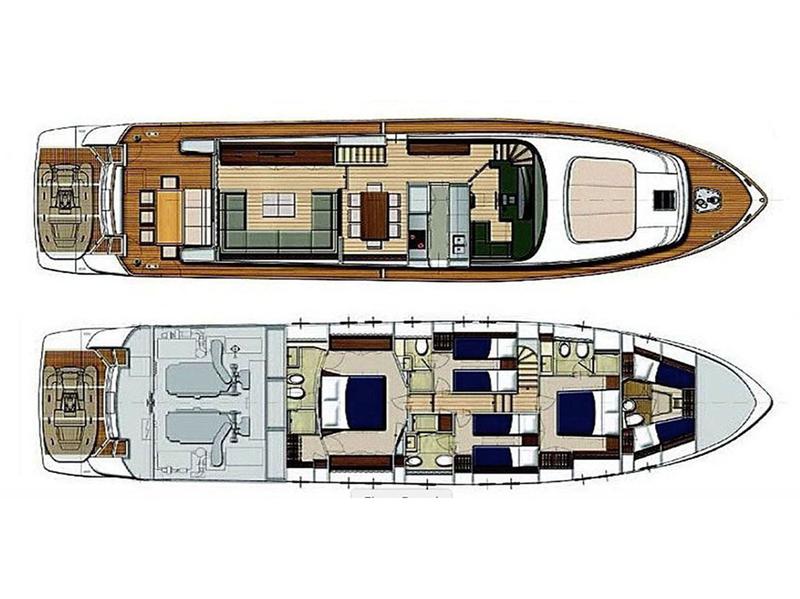 Book yachts online - motorboat - San Lorenzo 72 - Barbarossa Moratti - rent