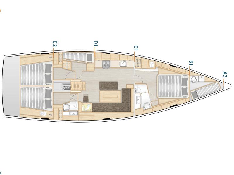 Book yachts online - sailboat - Hanse 508 - HAMAM - rent