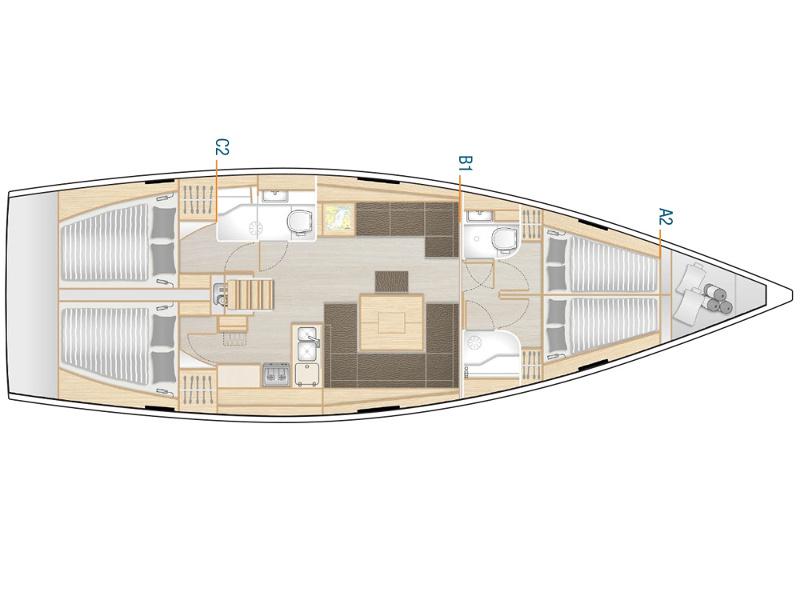 Book yachts online - sailboat - Hanse 458 - GOBUN - rent