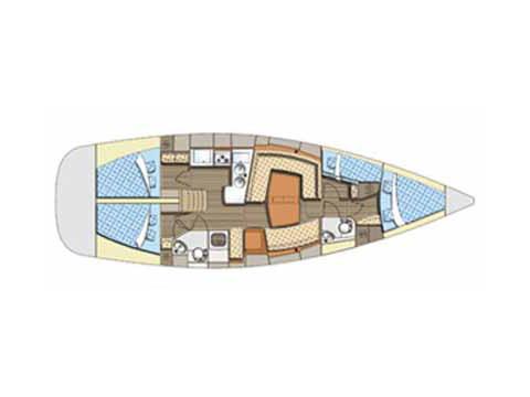 Book yachts online - sailboat - Elan 434 Impression - EMA BLUE - rent