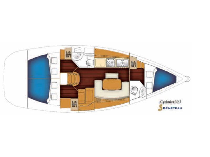 Book yachts online - sailboat - Cyclades 39.3 - Okeia - rent