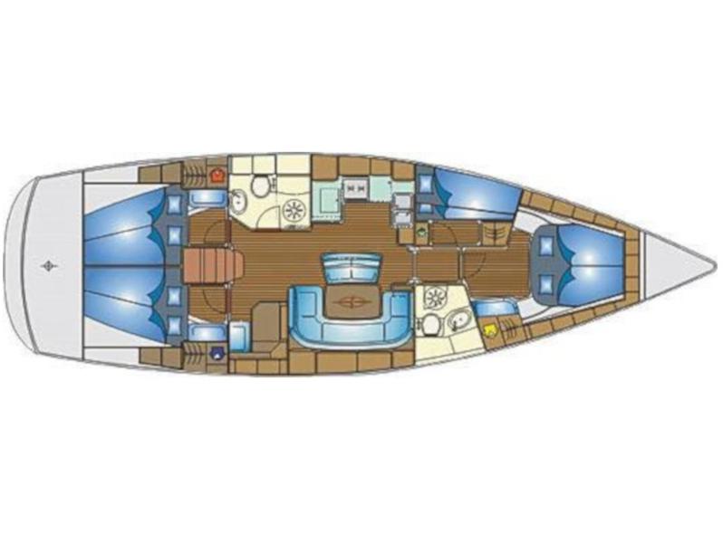 Book yachts online - sailboat - Bavaria 46 - Shanti Blu - rent