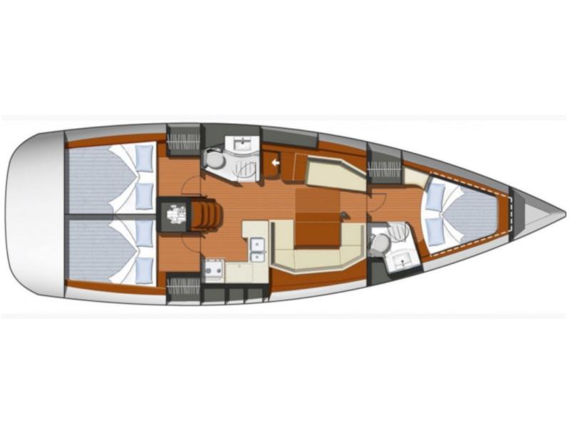 Book yachts online - sailboat - Sun Odyssey 42 i - Triton (NEW sails 2021) - rent
