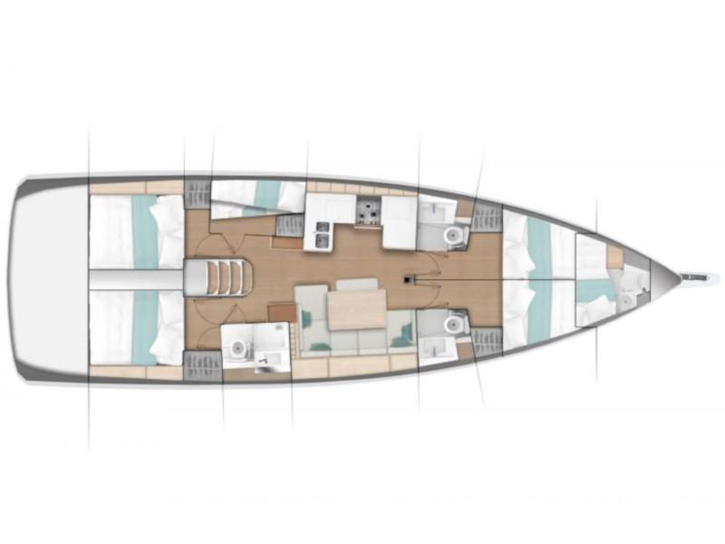 Book yachts online - sailboat - Sun Odyssey 490 - Helia (A/C, Gen. 10kVA, Electric Winch NEW 2022) - rent