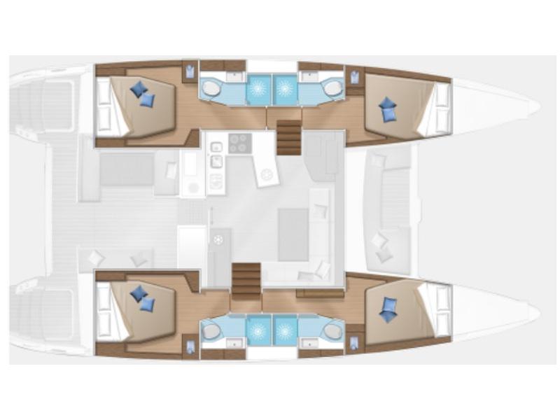 Book yachts online - catamaran - Lagoon 450  Flybridge - Medousa - rent