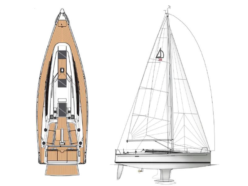 Book yachts online - sailboat - Dehler 38 - Eo-Lien - rent