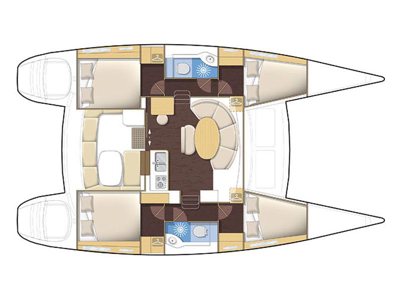Book yachts online - catamaran - Lagoon 380 - Papanga - rent