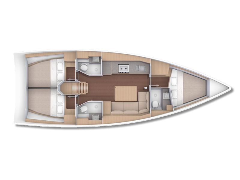 Book yachts online - sailboat - Dufour 390 Grand Large - Nika - rent
