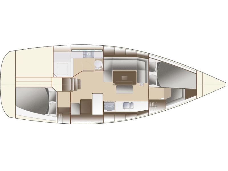 Book yachts online - sailboat - Dufour 380 Grand Large - Lika FB - rent